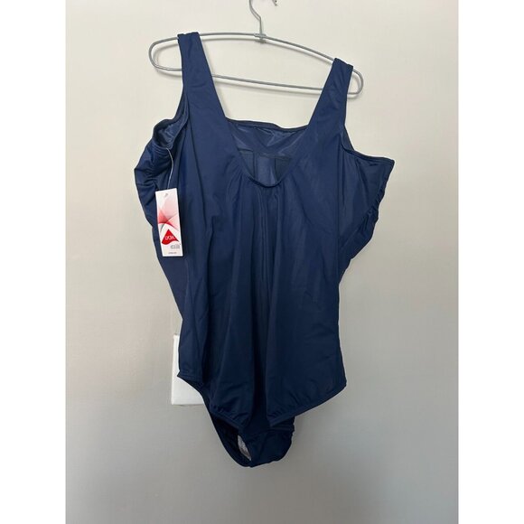 Land's End Women's One Piece Navy Blue Swimsuit  Size 22W DDD - Picture 3 of 4
